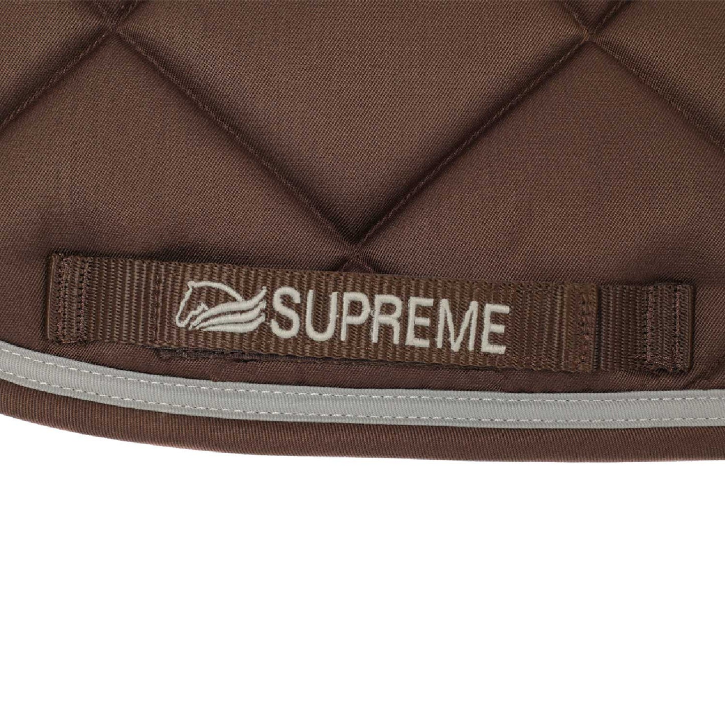 Mantilla de salto acolchada para pony Supreme - Brown/Light Grey