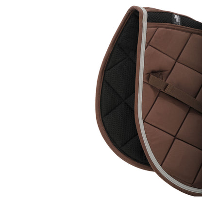 Mantilla de salto acolchada para pony Supreme - Brown/Light Grey