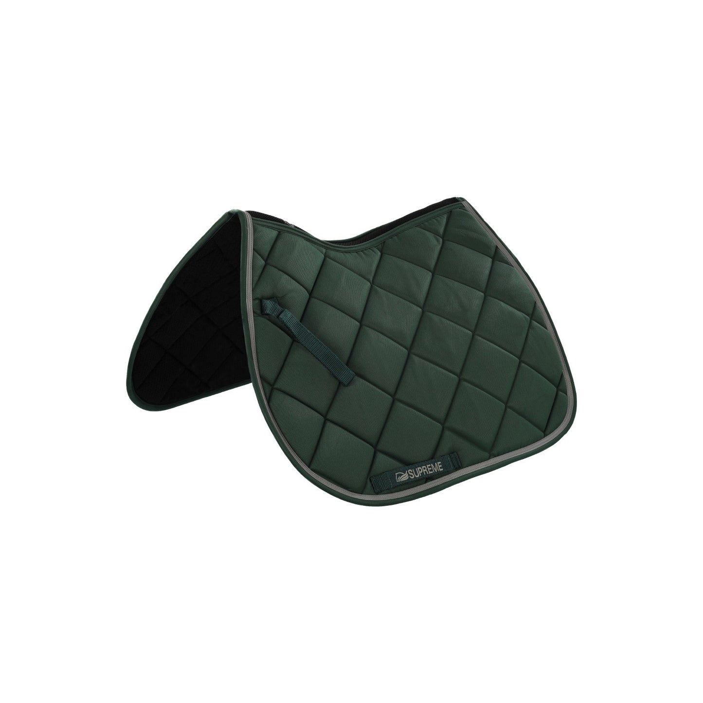 Mantilla de salto acolchada para pony Supreme - Hunter Green/Light Grey
