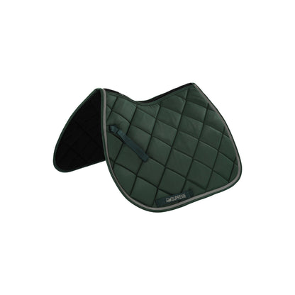 Mantilla de salto acolchada para pony Supreme - Hunter Green/Light Grey