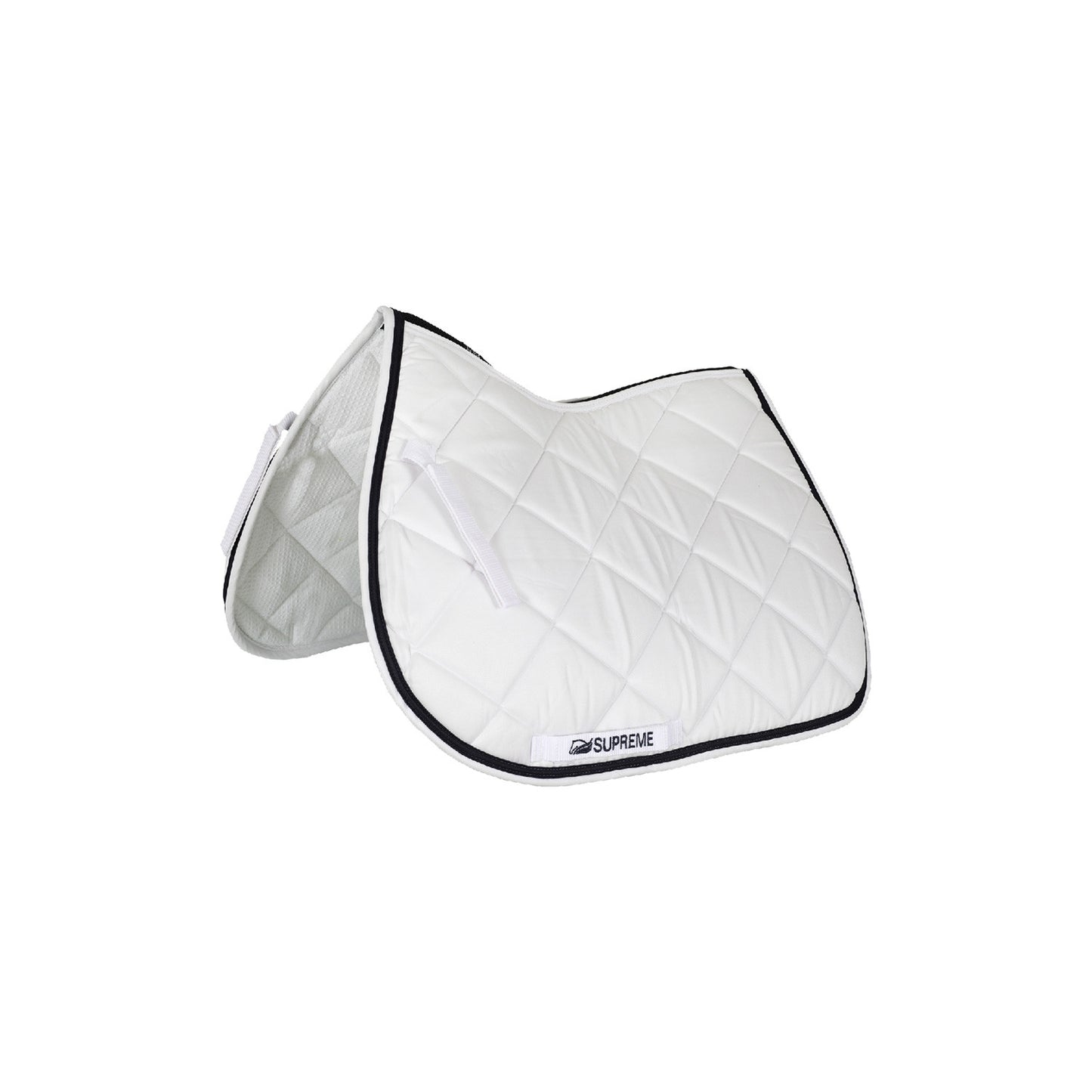 Mantilla de salto acolchada para pony Supreme - White/Navy