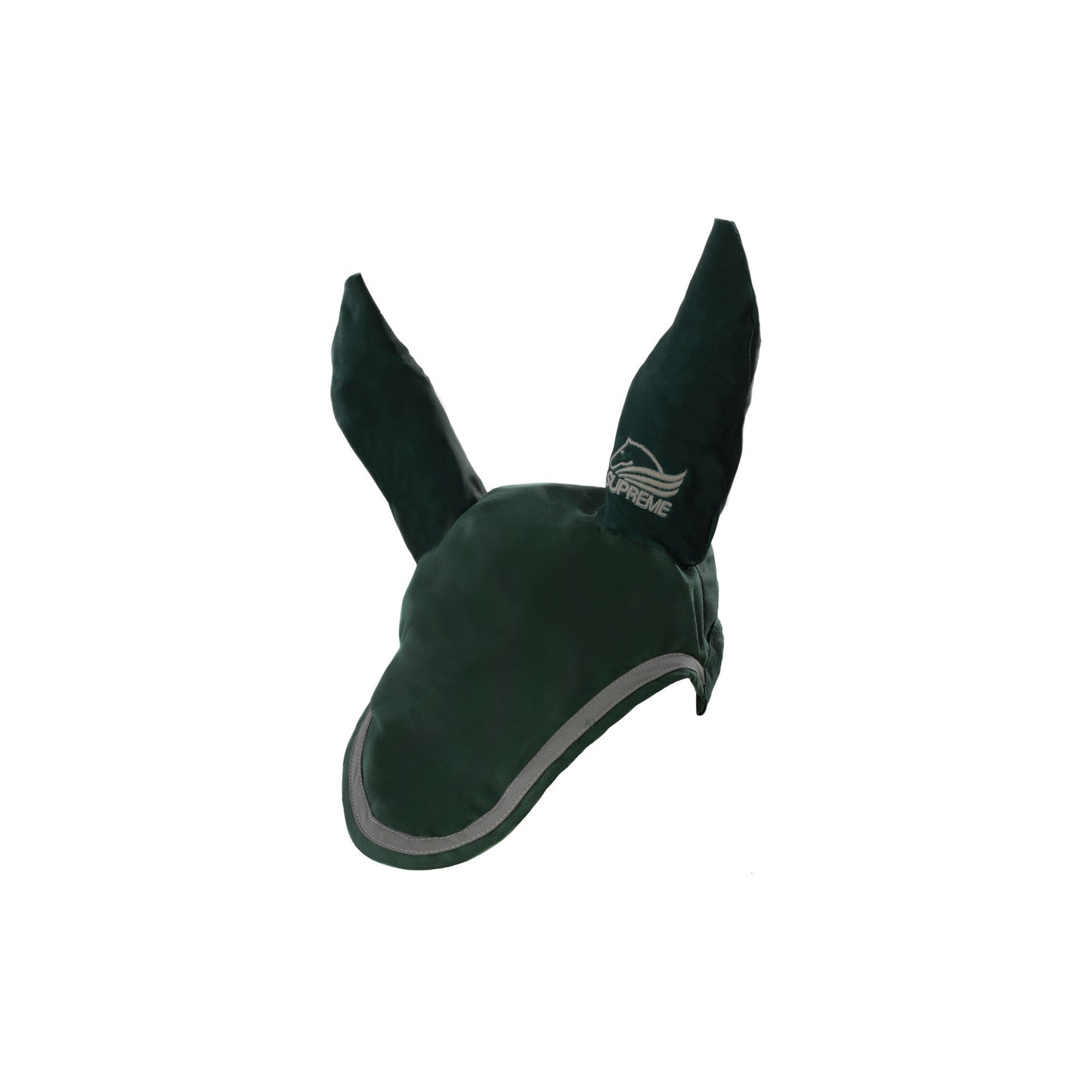 Cofia pony de algodón con ribete en contraste Supreme - Hunter Green/Light Grey