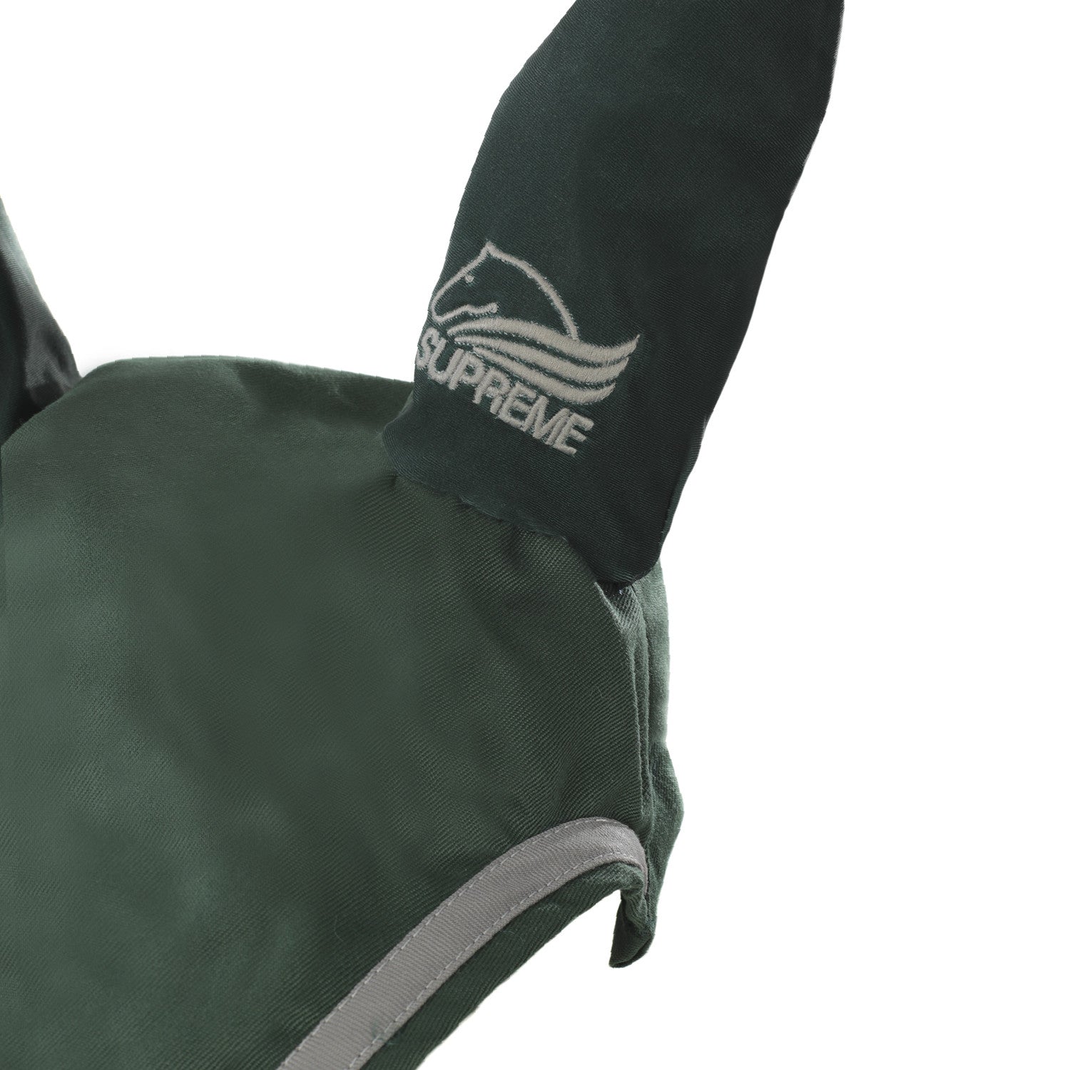 Cofia pony de algodón con ribete en contraste Supreme - Hunter Green/Light Grey