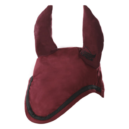 Capucha para caballo de algodón Supreme - Burgundy/Black