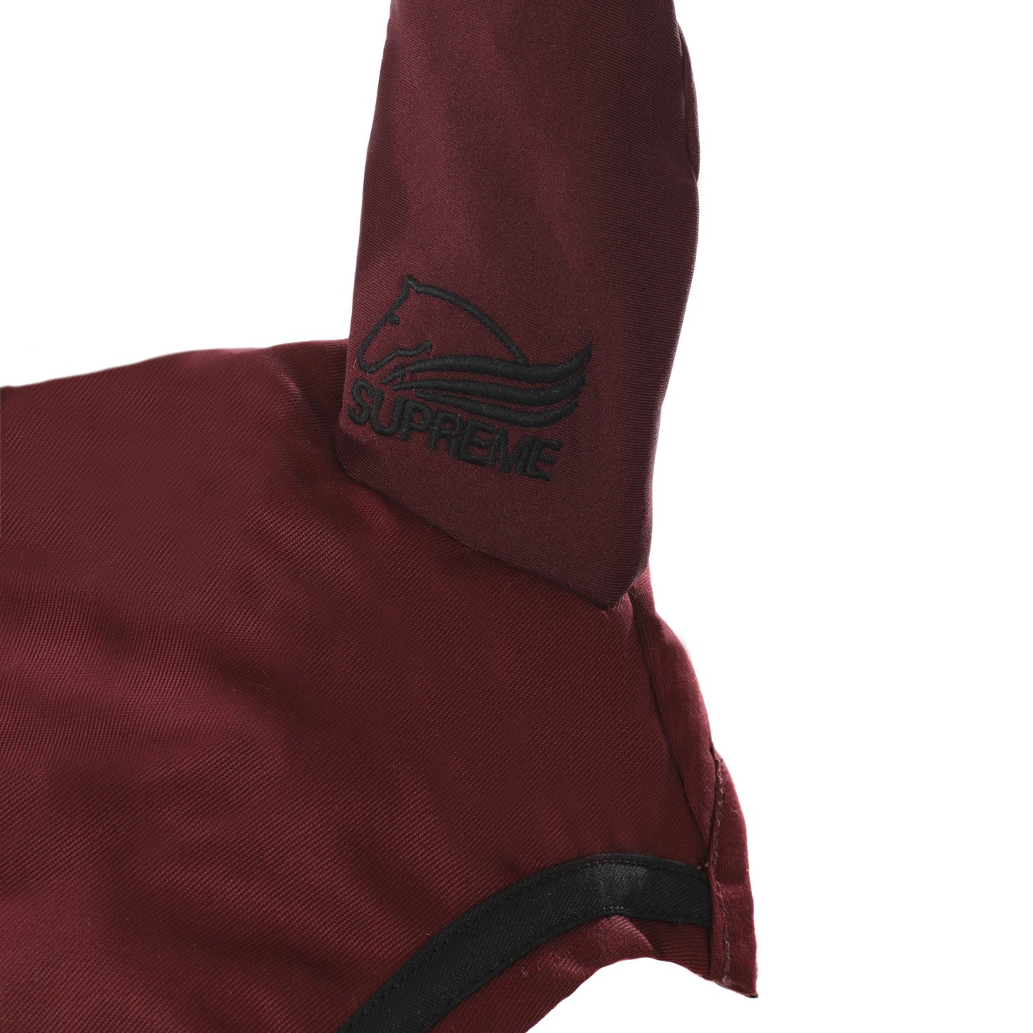 Capucha para caballo de algodón Supreme - Burgundy/Black