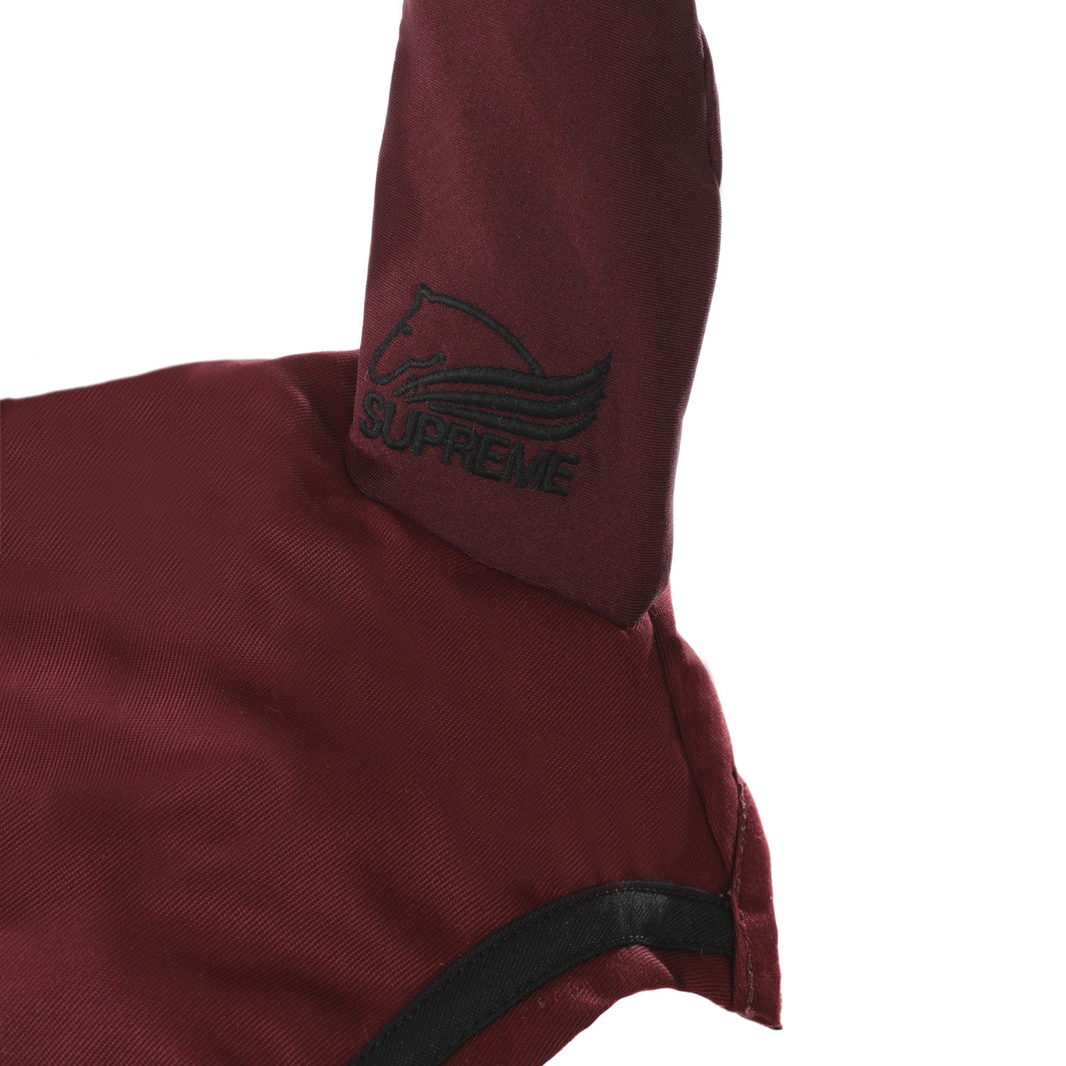Capucha para caballo de algodón Supreme - Burgundy/Black
