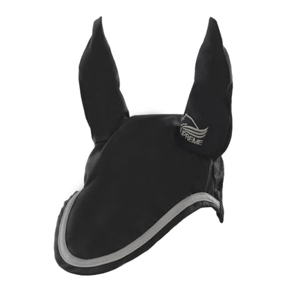 Capucha para caballo de algodón Supreme - Black/Light Grey