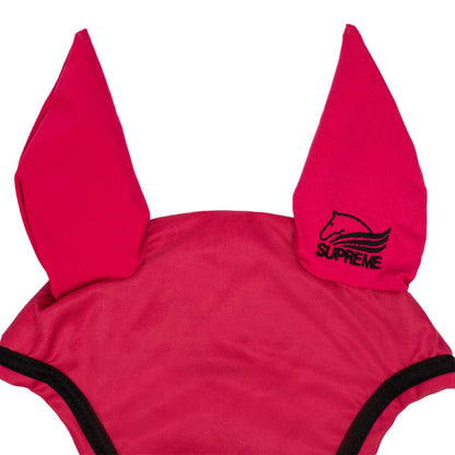 Capucha para caballo de algodón Supreme - Fucsia/Black