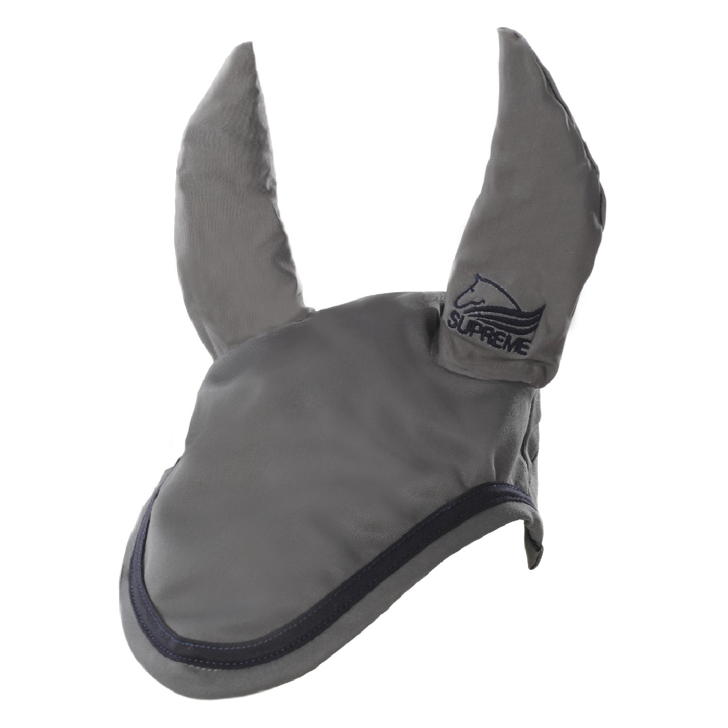 Capucha para caballo de algodón Supreme - Grey/Navy