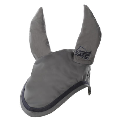 Capucha para caballo de algodón Supreme - Grey/Navy
