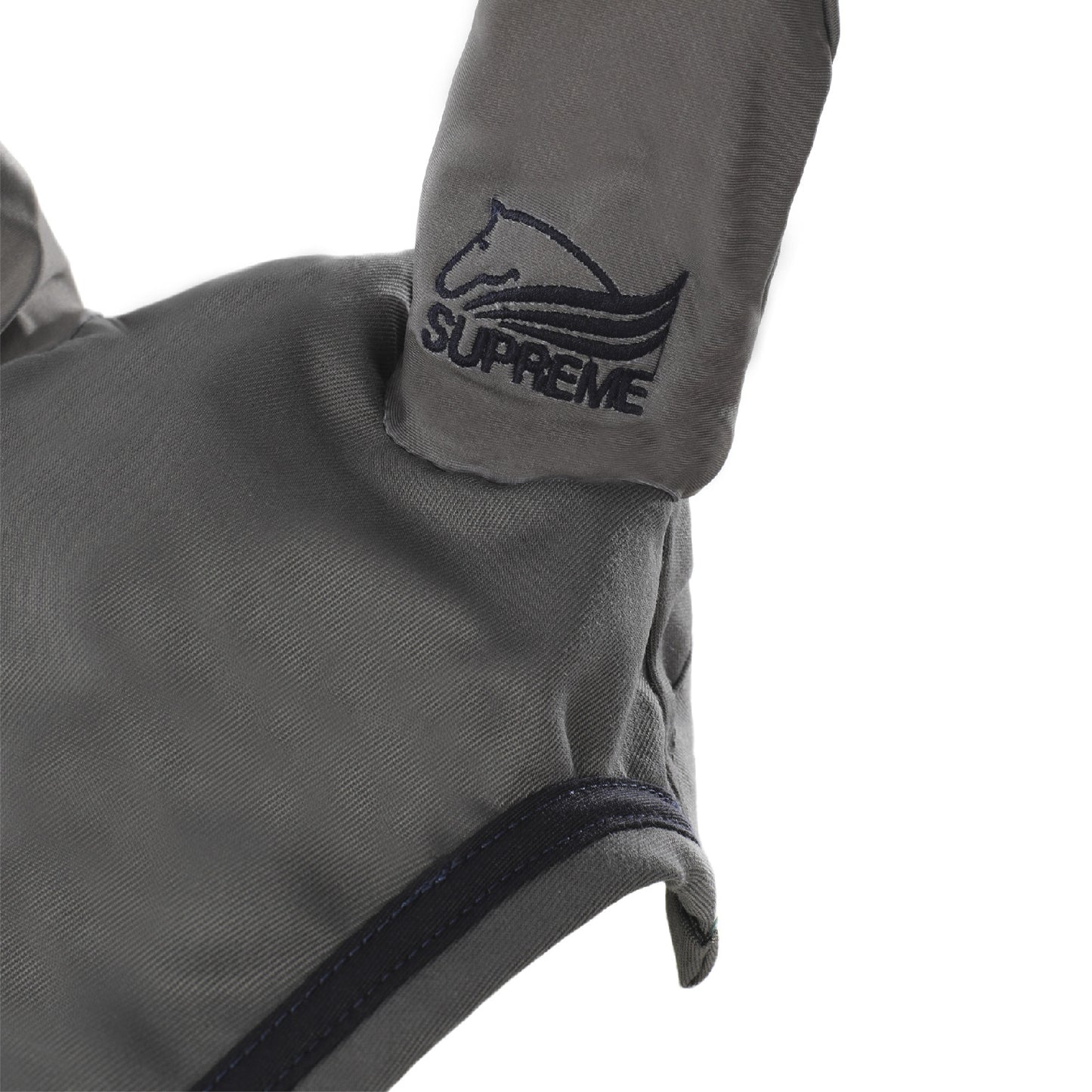 Capucha para caballo de algodón Supreme - Grey/Navy