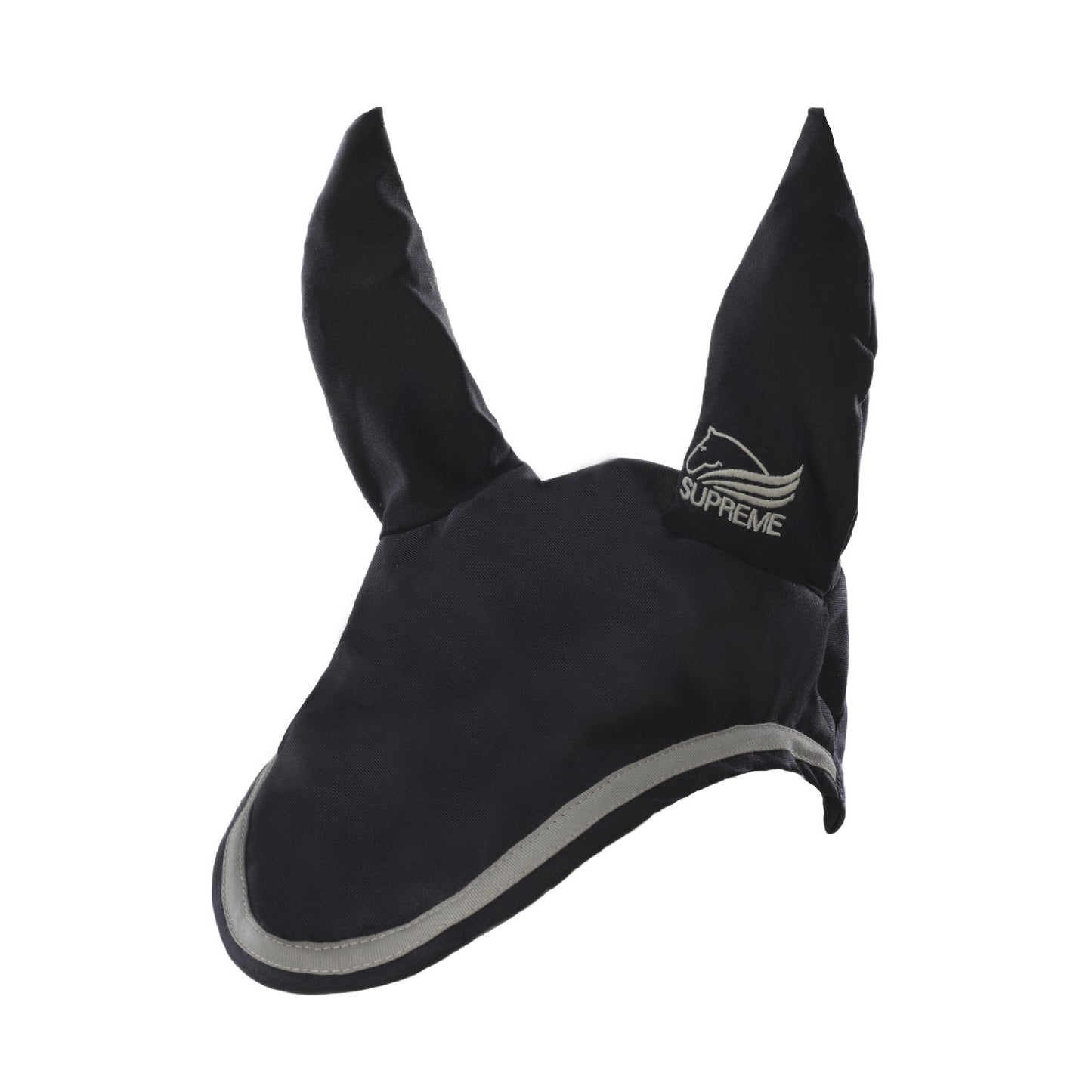 Capucha para caballo de algodón Supreme - Navy/Light Grey
