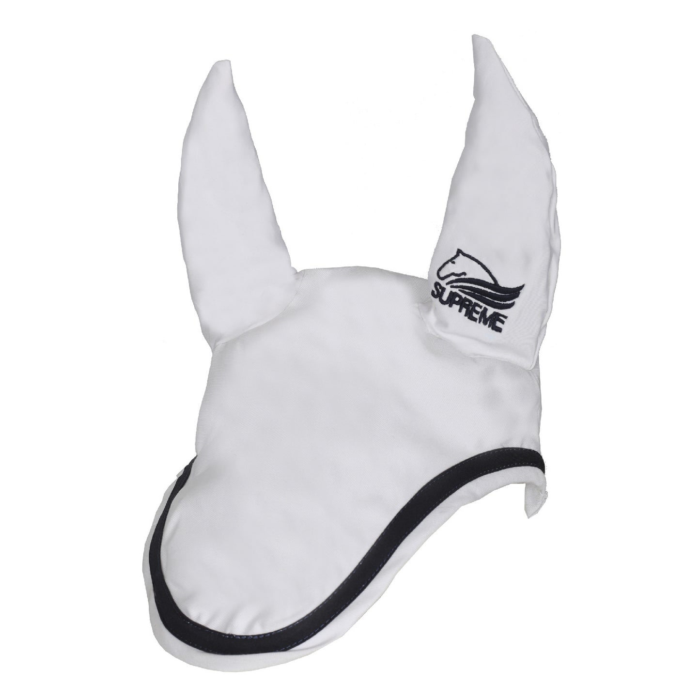 Capucha para caballo de algodón Supreme - White/Navy