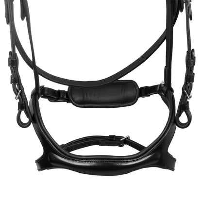 Brida con muserola anatómica y curva Supreme - Negro