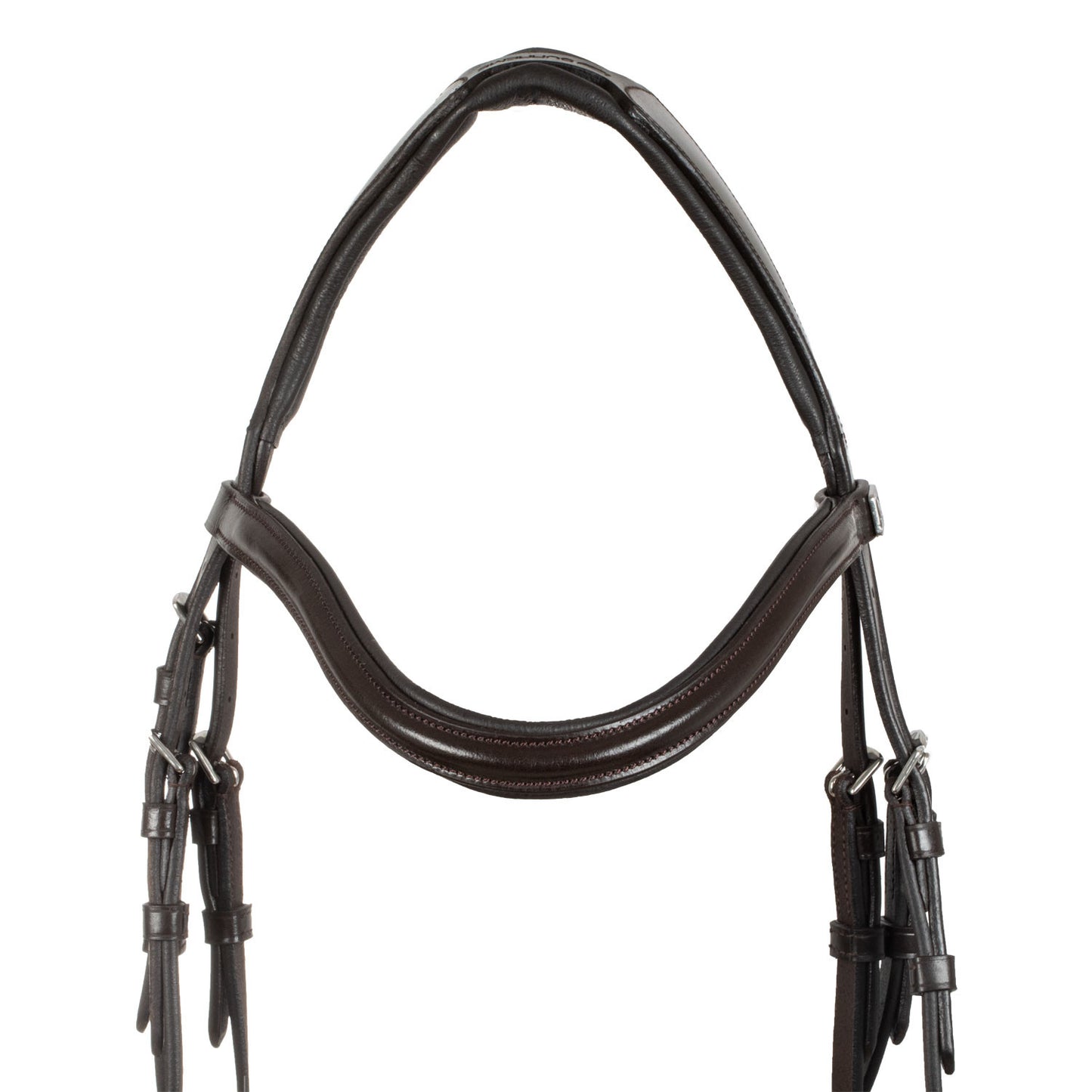 Brida con muserola anatómica y curva Supreme - Marrón oscuro