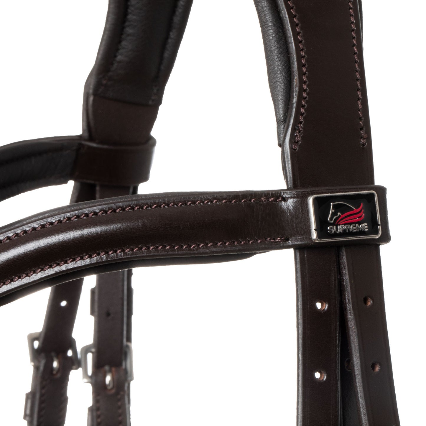 Brida con muserola anatómica y curva Supreme - Marrón oscuro