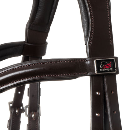 Brida con muserola anatómica y curva Supreme - Marrón oscuro