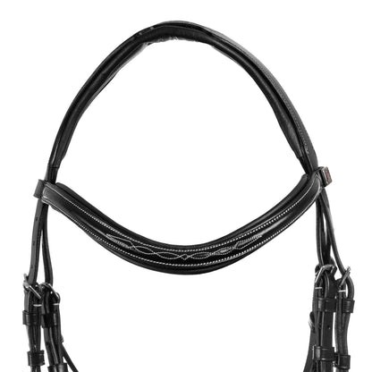 Brida mexicana con muserola anatómica y curva Supreme - Negro