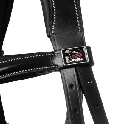 Brida mexicana con muserola anatómica y curva Supreme - Negro