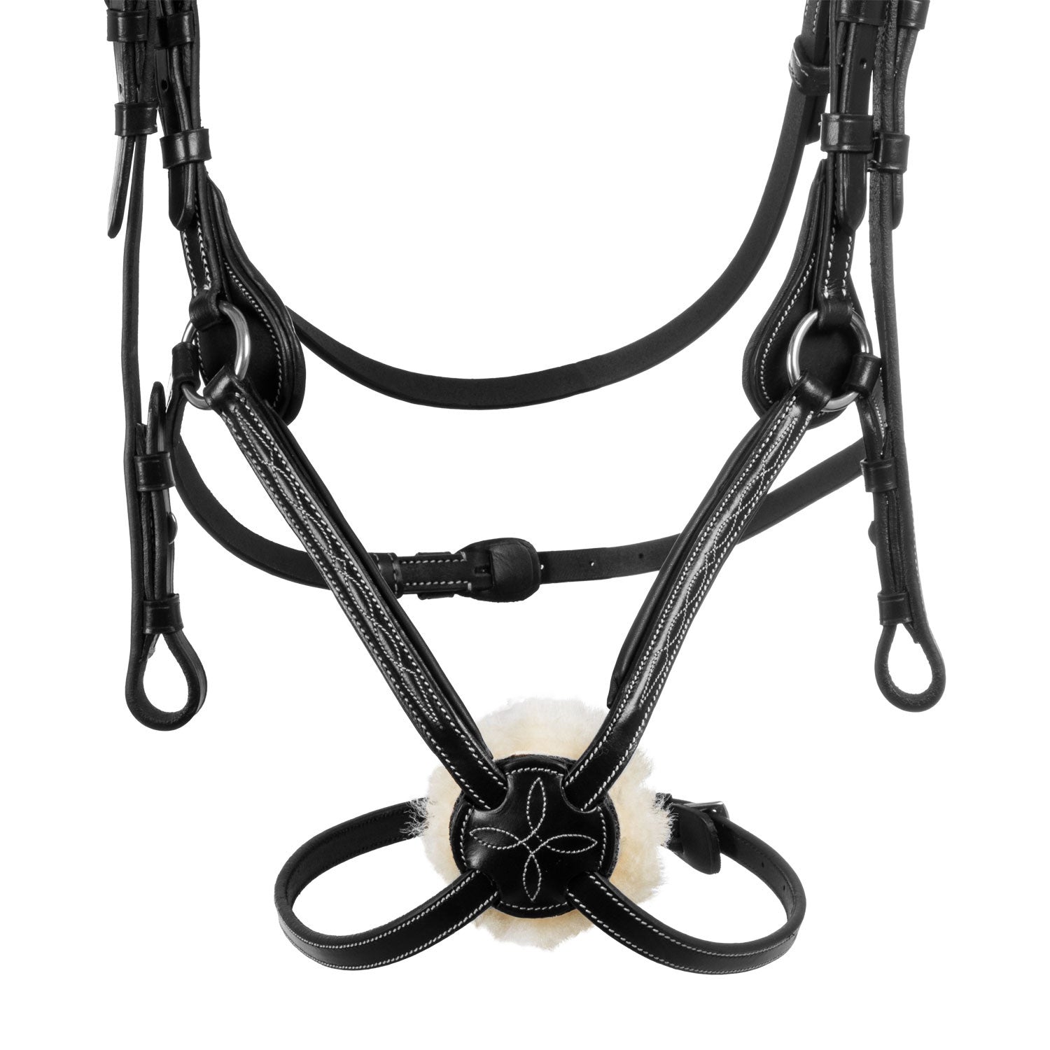 Brida mexicana con muserola anatómica y curva Supreme - Negro