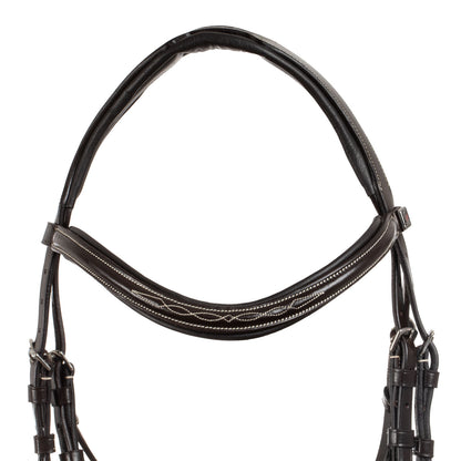 Brida mexicana con muserola anatómica y curva Supreme - Marrón oscuro