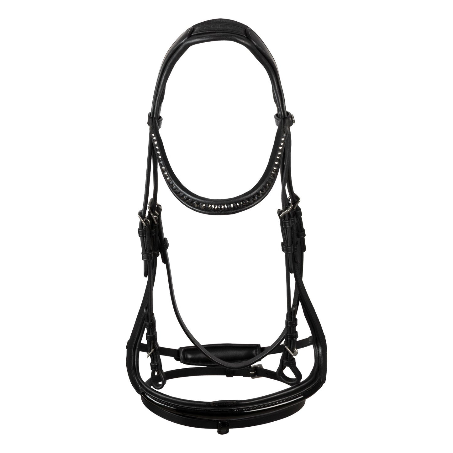 Cabezada de doma modelo Hemelite con riendas de goma Supreme - Negro