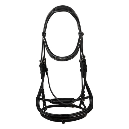 Cabezada de doma modelo Hemelite con riendas de goma Supreme - Negro