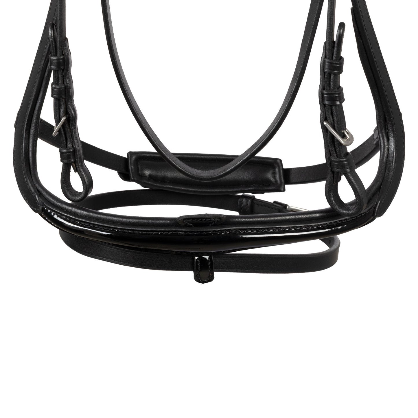 Cabezada de doma modelo Hemelite con riendas de goma Supreme - Negro
