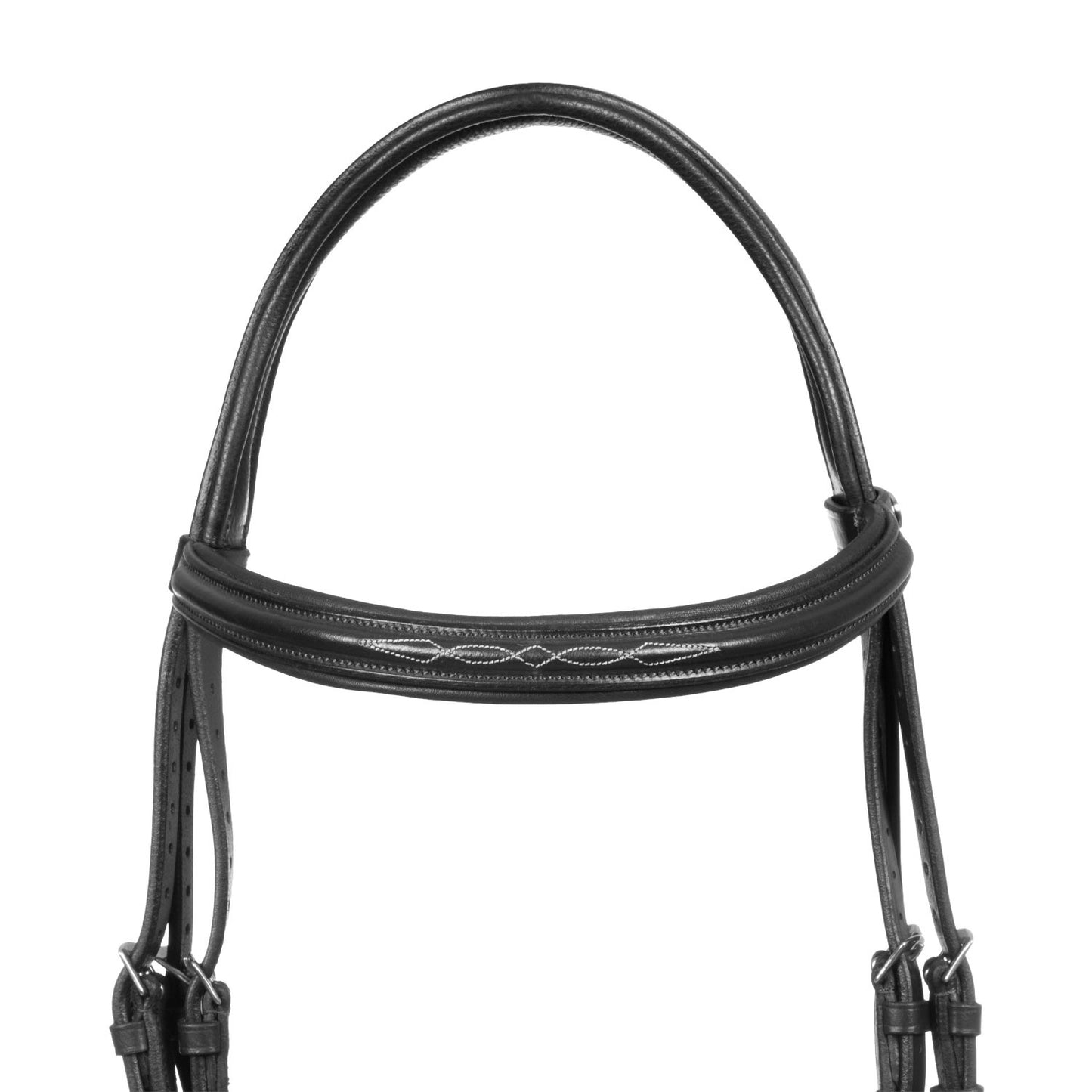 Cabecero acolchado con bordados decorativos Supreme - Negro