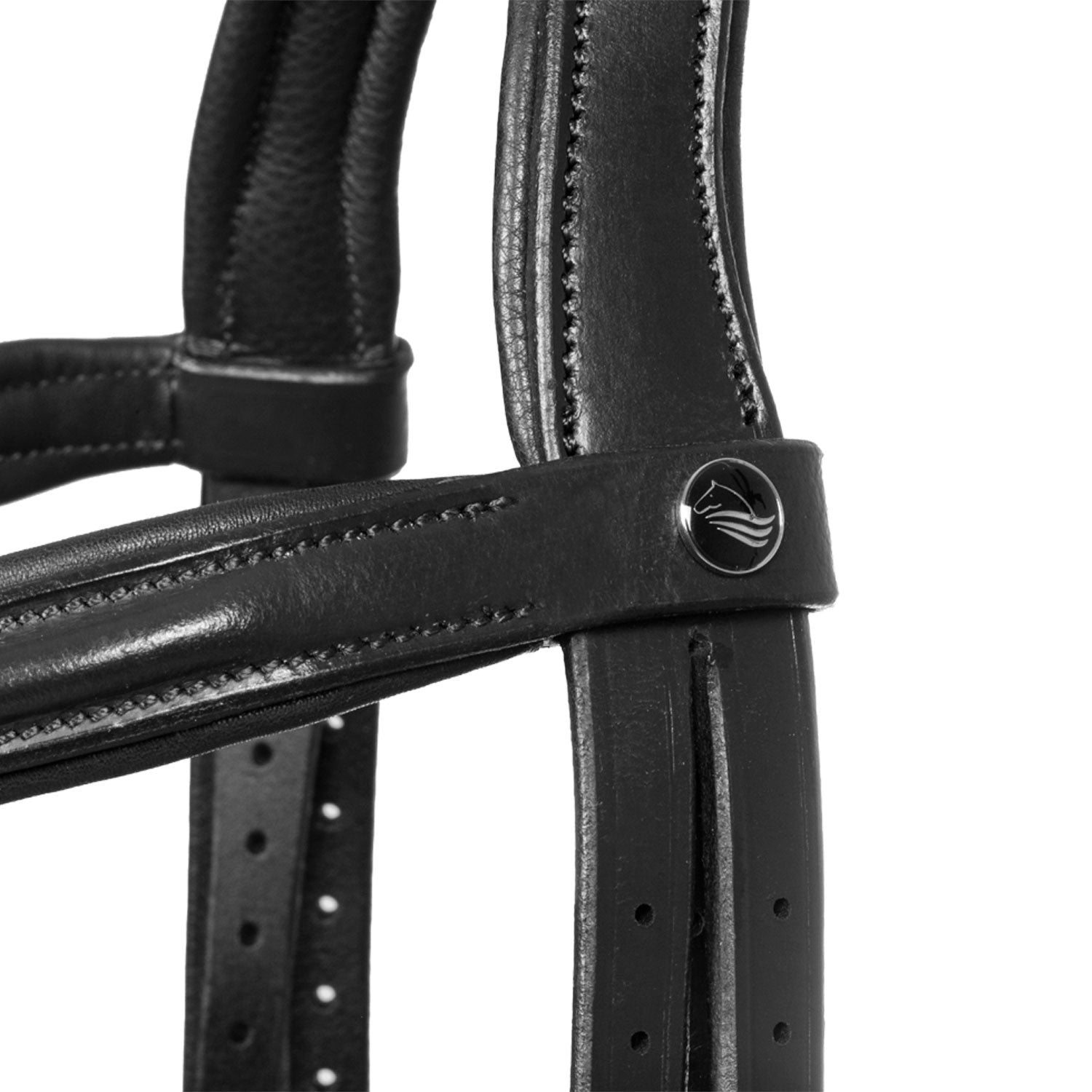 Cabecero acolchado con bordados decorativos Supreme - Negro