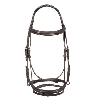 Cabecera con relieve cuadrado en piel Sioux Supreme - Marrón oscuro