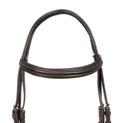 Cabecera con relieve cuadrado en piel Sioux Supreme - Marrón oscuro