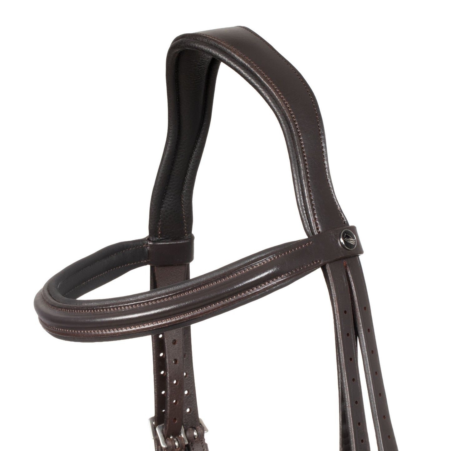 Cabecera con relieve cuadrado en piel Sioux Supreme - Marrón oscuro