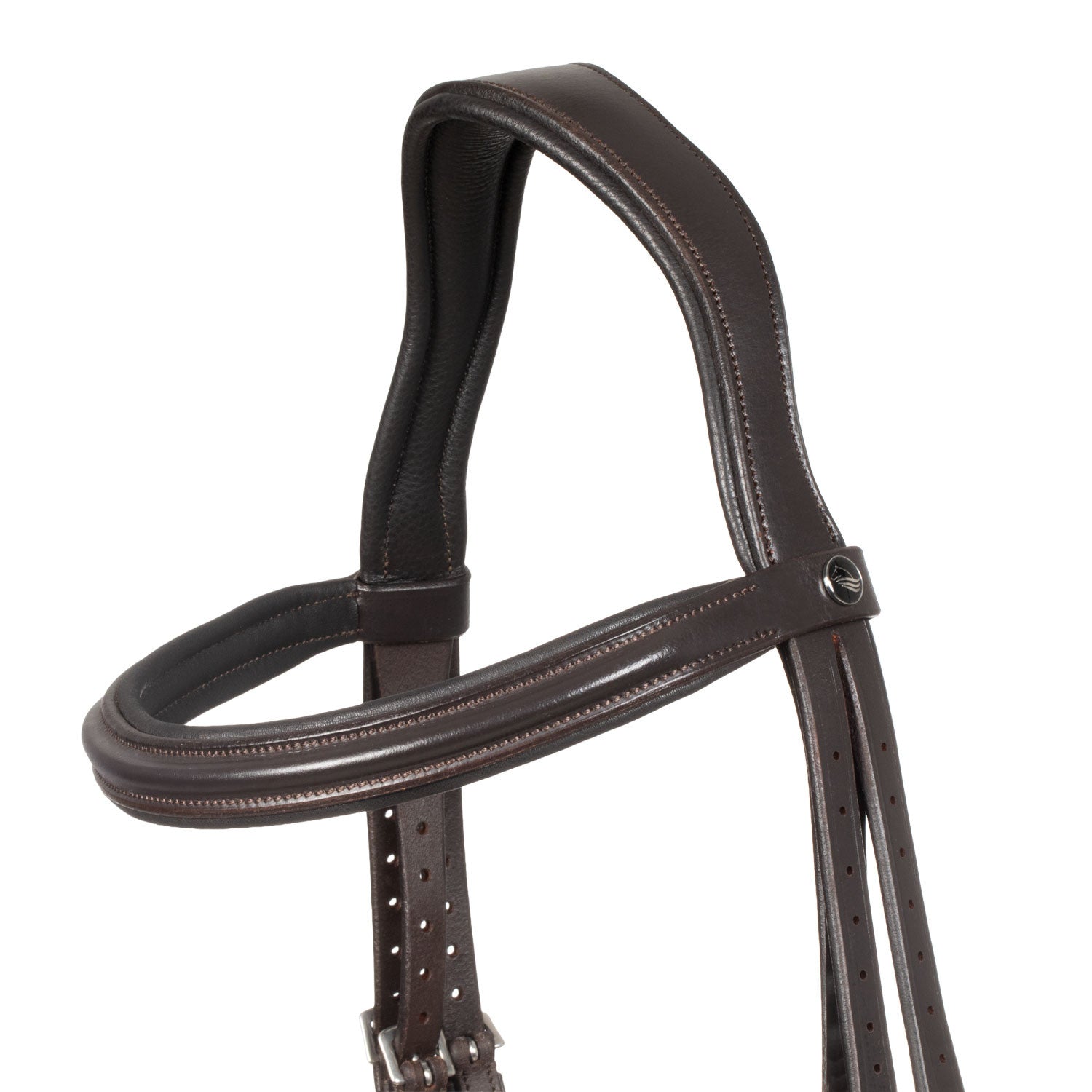 Cabecera con relieve cuadrado en piel Sioux Supreme - Marrón oscuro