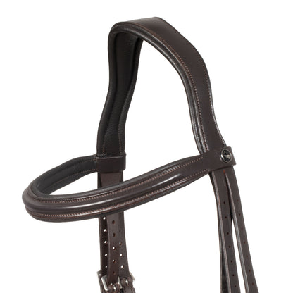 Cabecera con relieve cuadrado en piel Sioux Supreme - Marrón oscuro