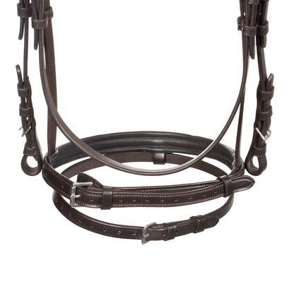 Cabecera con relieve cuadrado en piel Sioux Supreme - Marrón oscuro