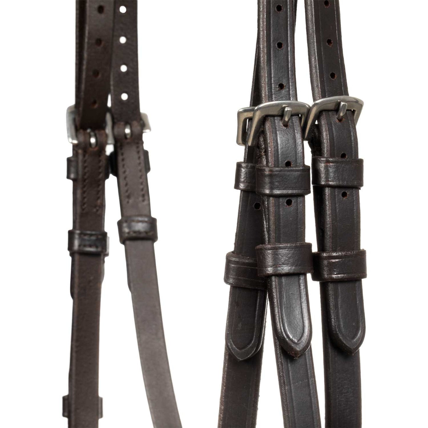 Cabecera con relieve cuadrado en piel Sioux Supreme - Marrón oscuro