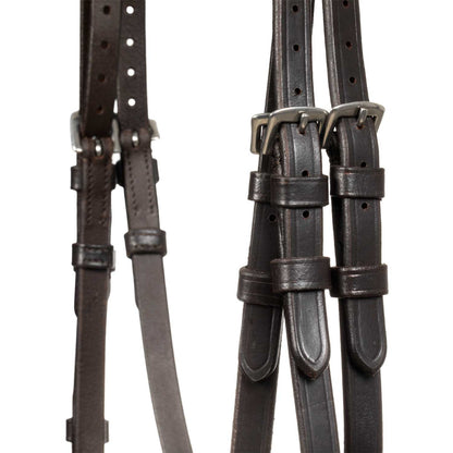 Cabecera con relieve cuadrado en piel Sioux Supreme - Marrón oscuro