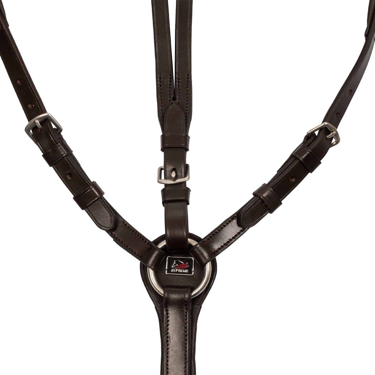 Pechera de caza ajustable con martingala Supreme - Marrón oscuro