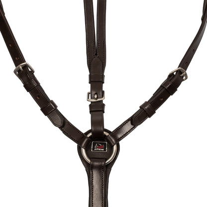 Pechera de caza ajustable con martingala Supreme - Marrón oscuro