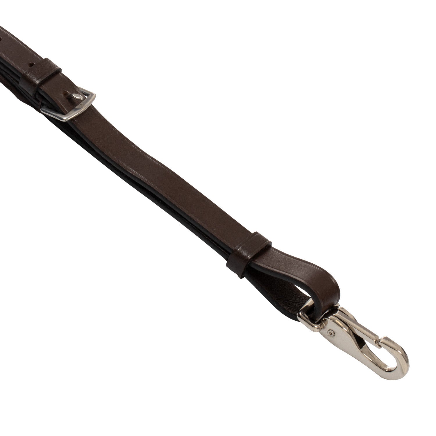 Pechera anatómica de caza de cuero con martingala removible Supreme - Marrón oscuro