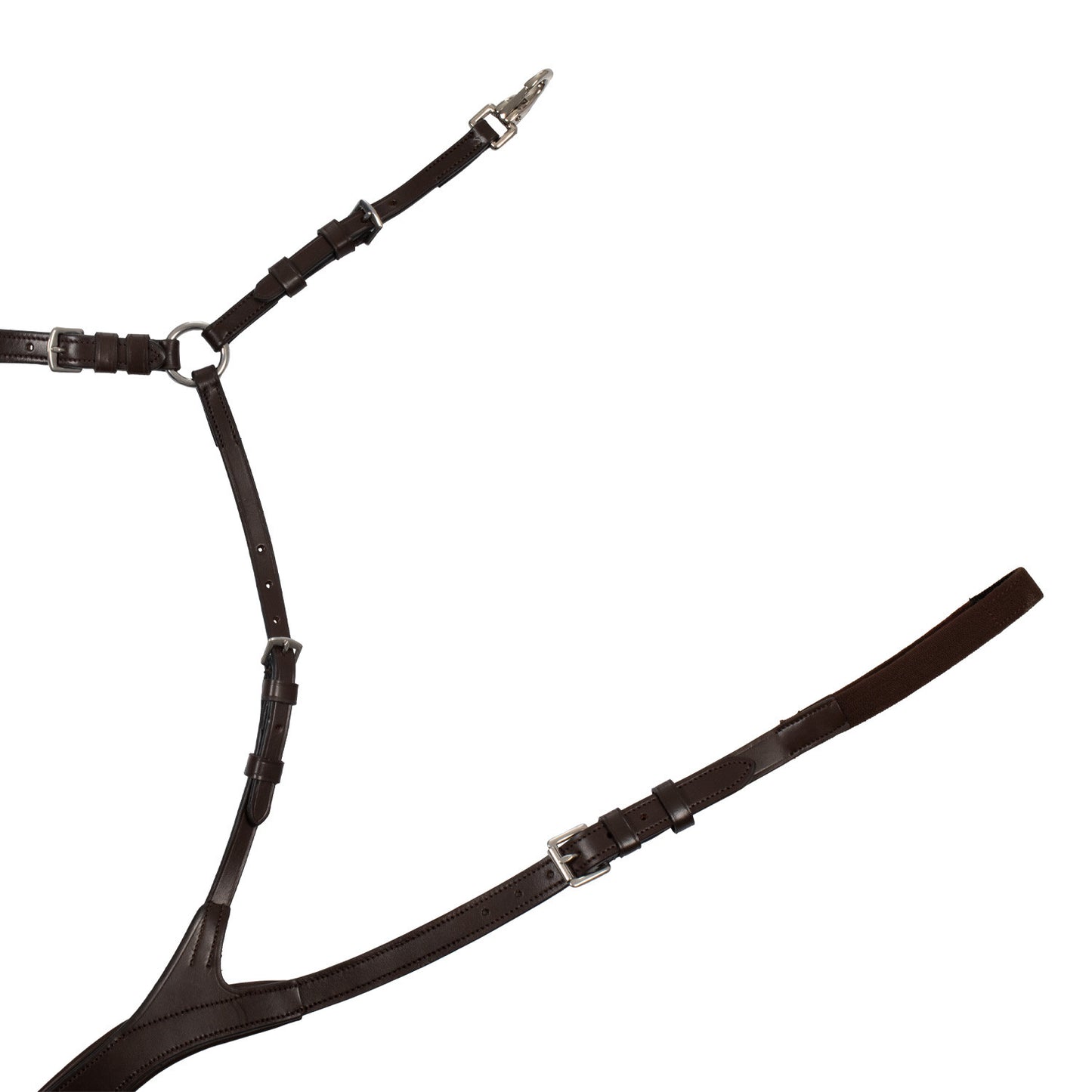 Pechera anatómica de caza de cuero con martingala removible Supreme - Marrón oscuro