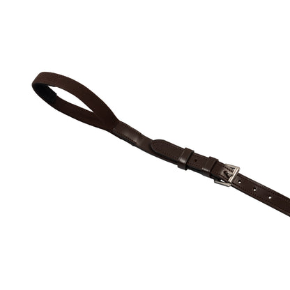Pechera anatómica de caza de cuero con martingala removible Supreme - Marrón oscuro