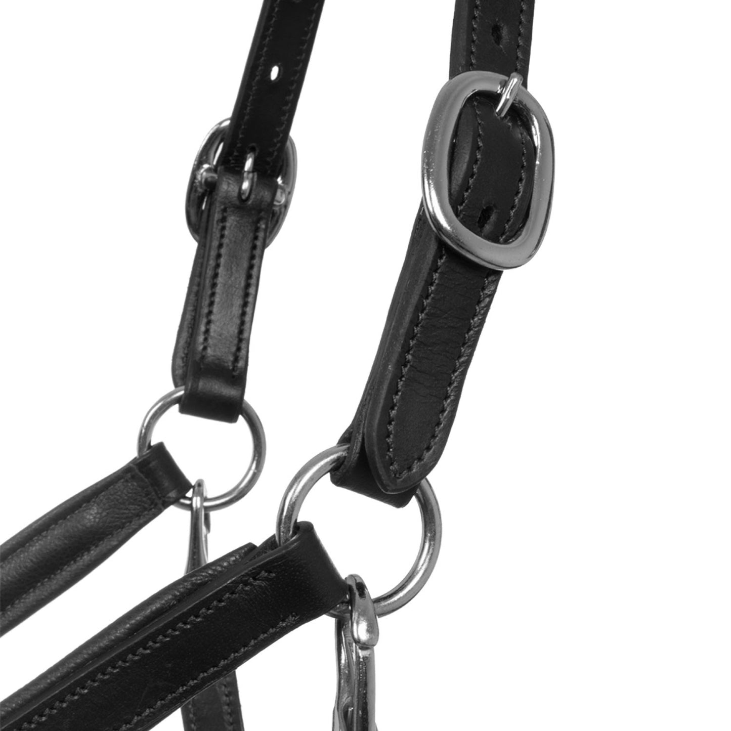 Cabezada ergonómica de cuero Supreme - Negro