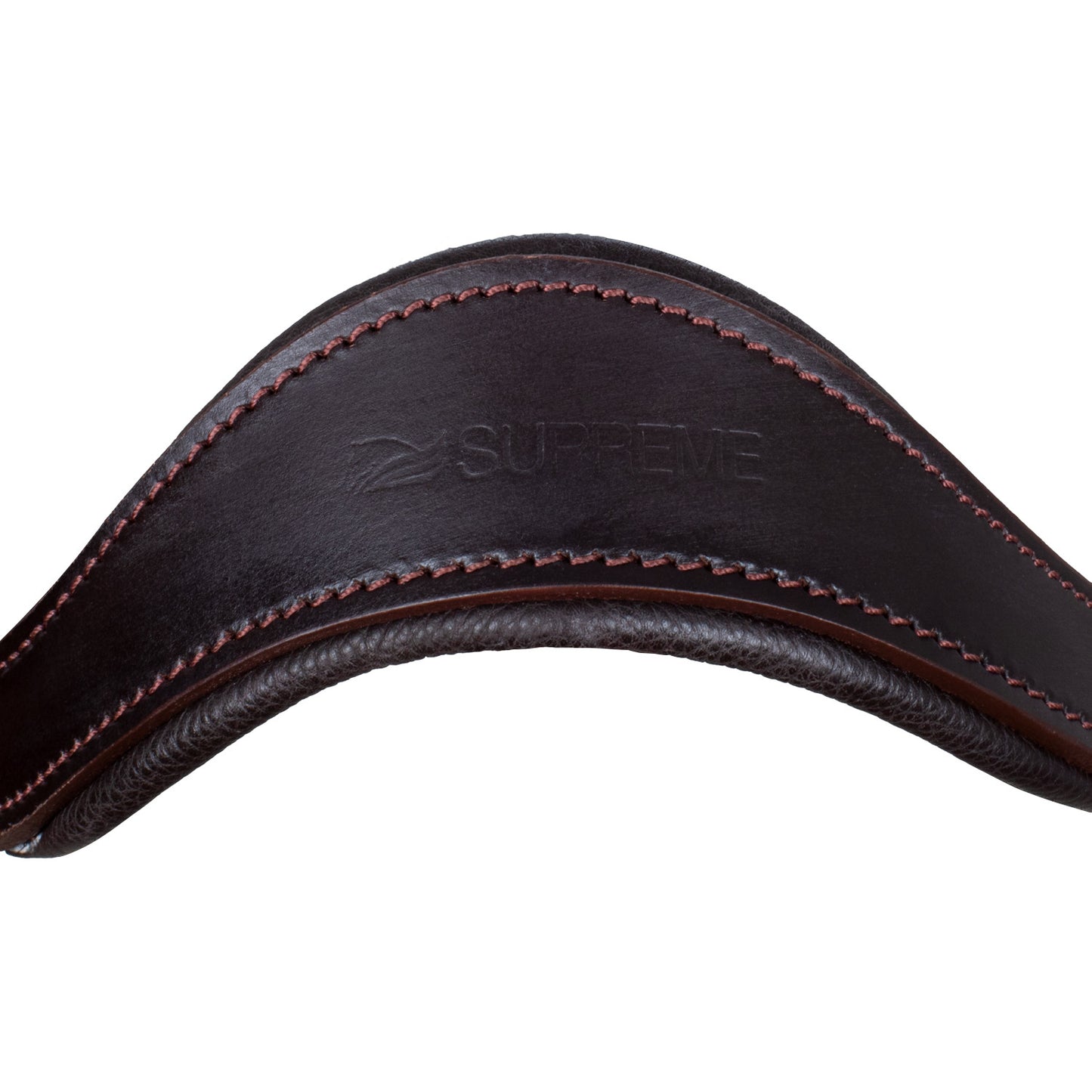 Cabezada ergonómica de cuero Supreme - Marrón