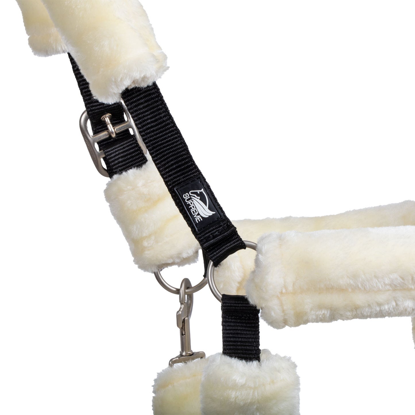 Cabezada de nailon con inserciones de lana sintética Supreme - Black/Cream