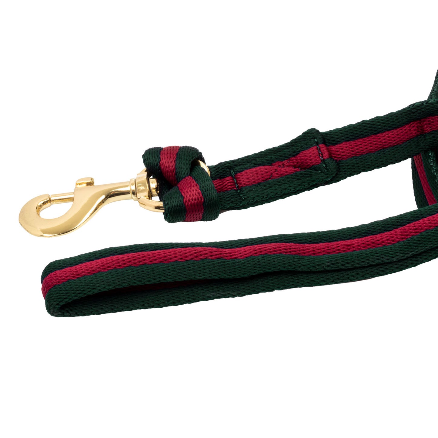 Rienda de trabajo de nailon acolchada con enganche al cabezón Umbria Equitazione - Hunter Green/Burgundy