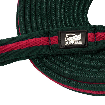 Rienda de trabajo de nailon acolchada con enganche al cabezón Umbria Equitazione - Hunter Green/Burgundy