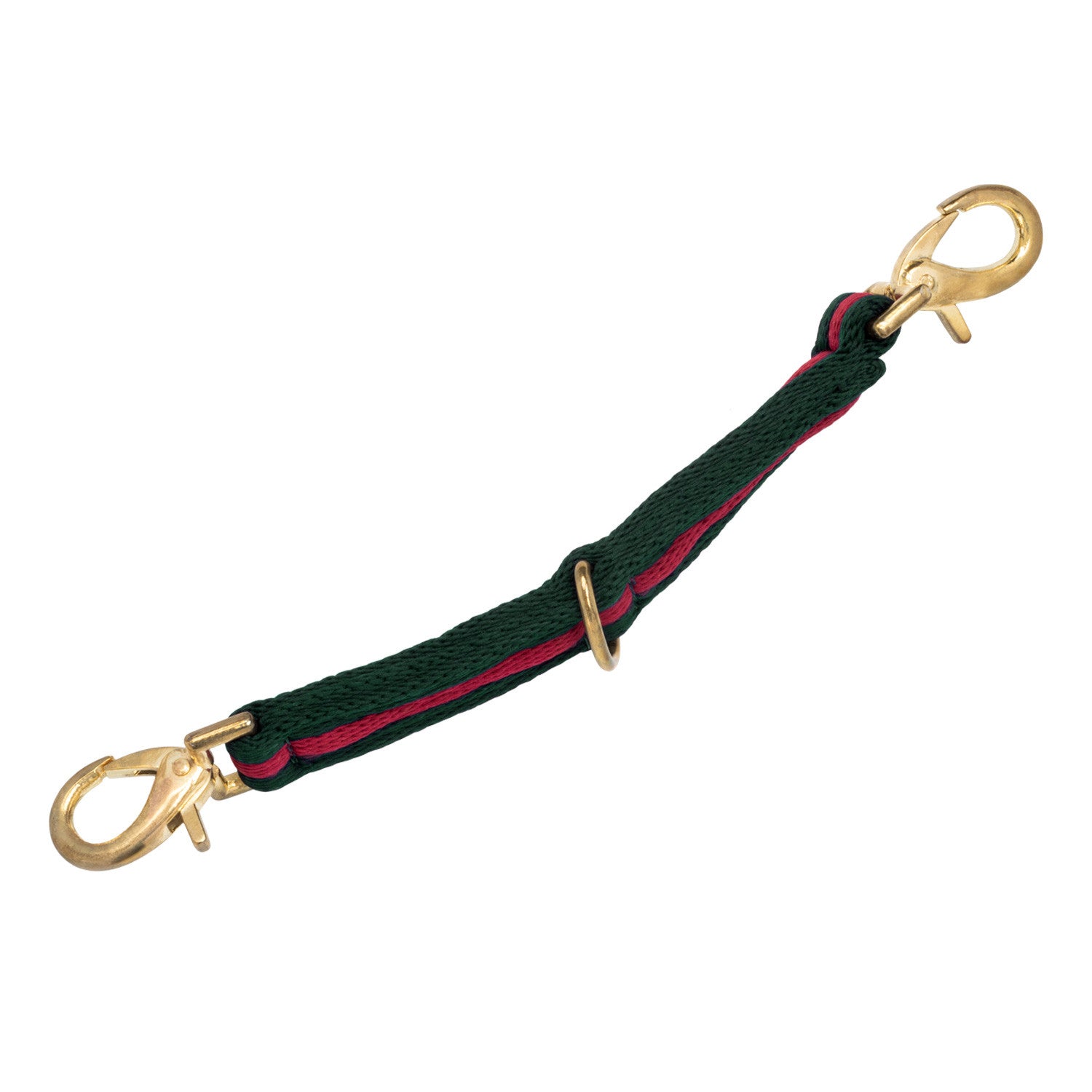 Rienda de trabajo de nailon acolchada con enganche al cabezón Umbria Equitazione - Hunter Green/Burgundy