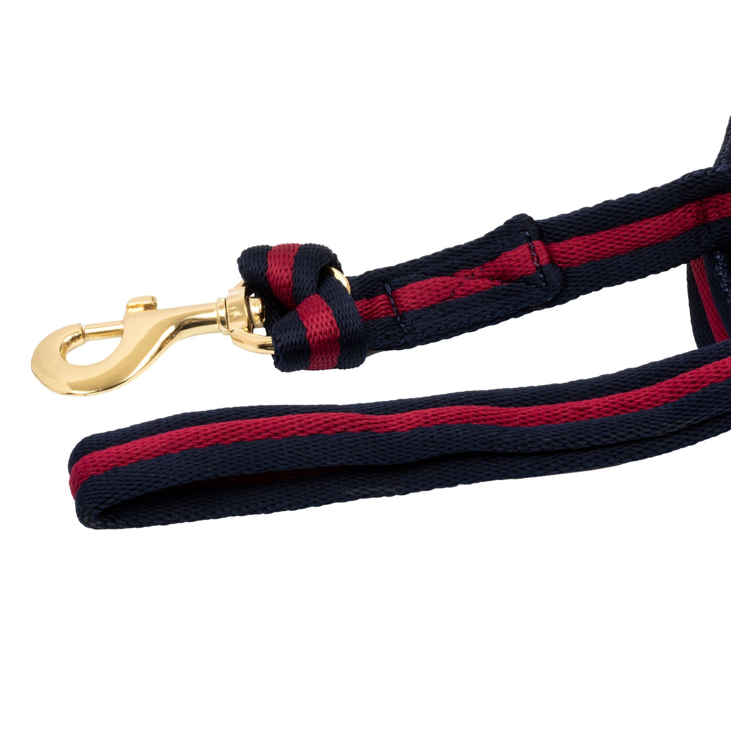 Rienda de trabajo de nailon acolchada con enganche al cabezón Umbria Equitazione - Navy/Burgundy